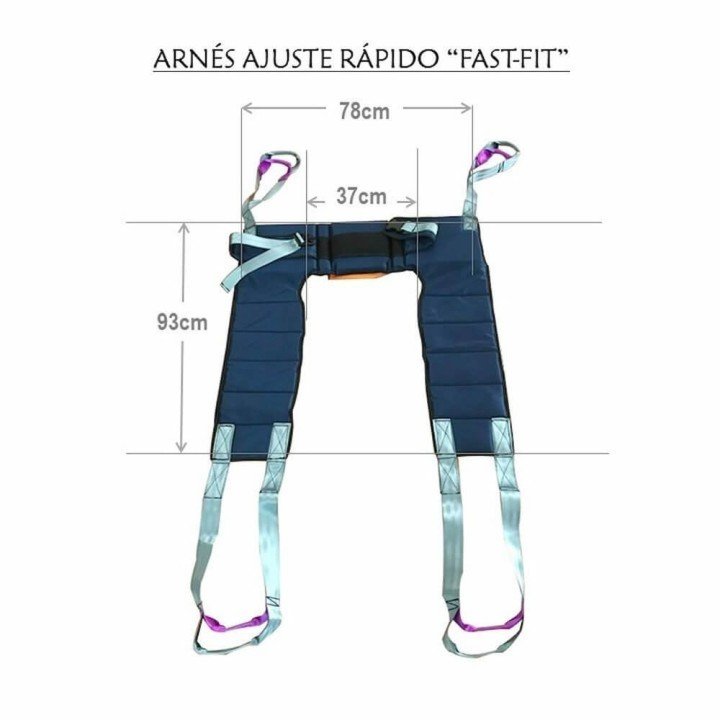 Grúa plegable de elevación y traslado con arnés Vulcan Maxi | Envío gratis