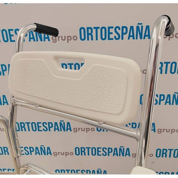 Silla inodoro de aluminio con ruedas