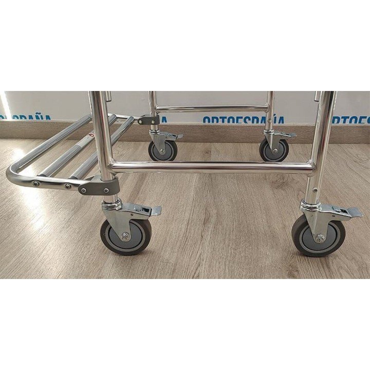 Silla inodoro de aluminio con ruedas