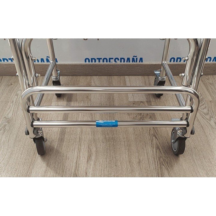 Silla inodoro de aluminio con ruedas