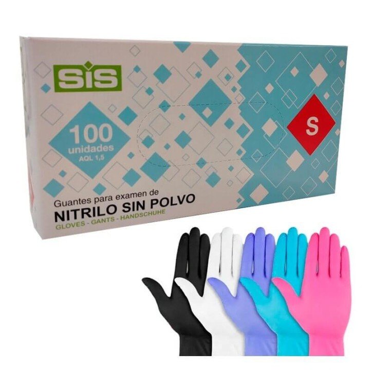 Guantes de nitrilo Sin polvo | 100 unidades