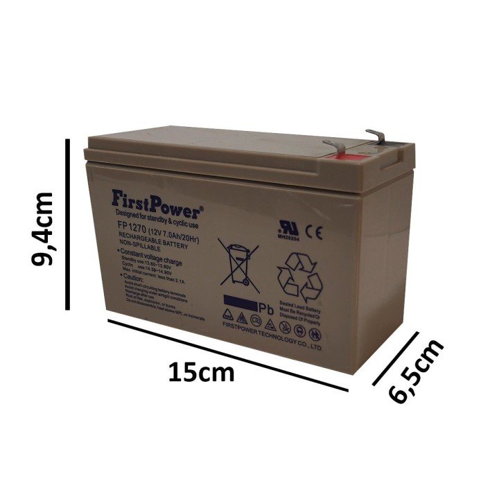 Baterías Grúa eléctrica de 7Ah - 12V