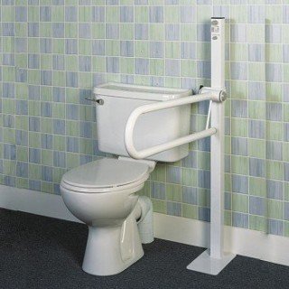 Barra de baño abatible sobre mastil