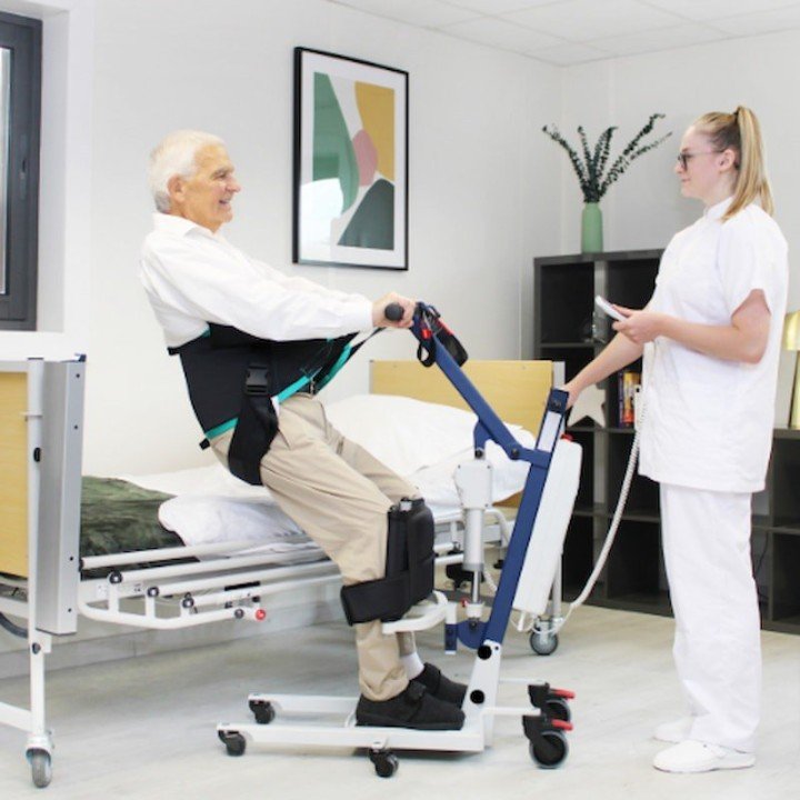 Grua de pé 'Way up Blue' com arnês