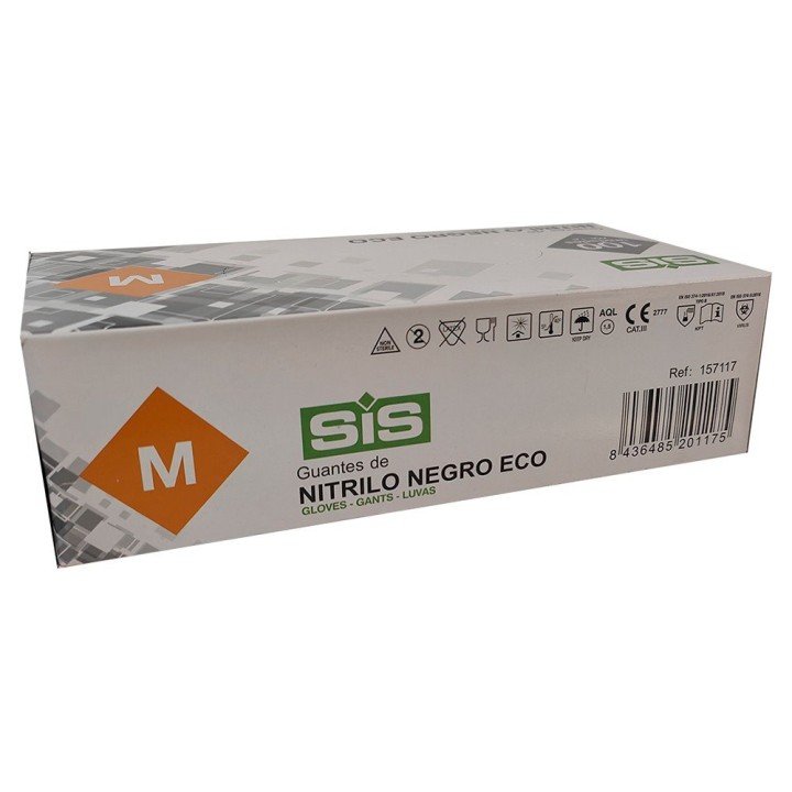 Guantes de nitrilo negro 3g