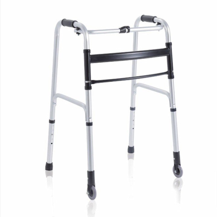 Andador de aluminio ligero y manejable de 2 ruedas