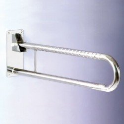 Doble barra abatible en acero inoxidable de 73cm
