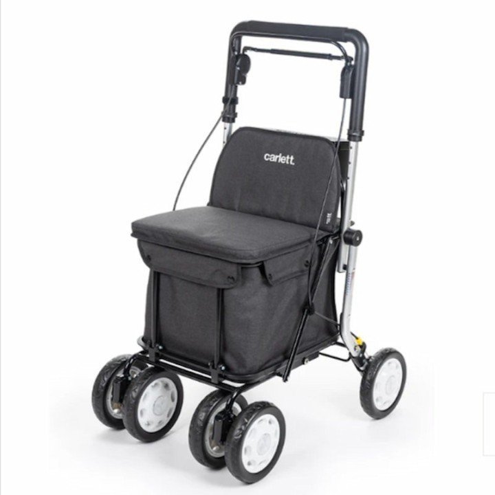 Andador y carrito de la compra con asiento y respaldo LETT800