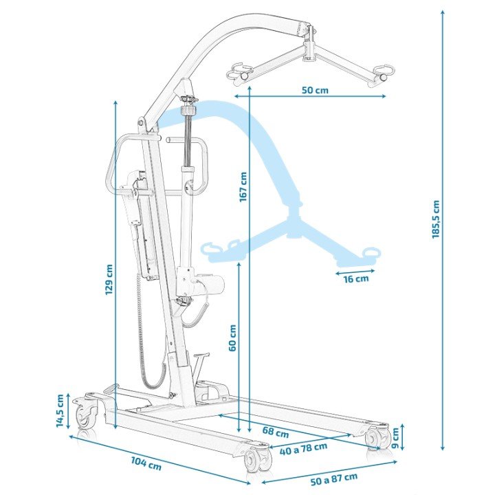 Grúa eléctrica Medical Mobility 150Kg | Envío gratis | Ortopedia Ortoespaña