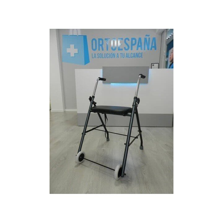 Andador de aluminio de 2 ruedas plegable
