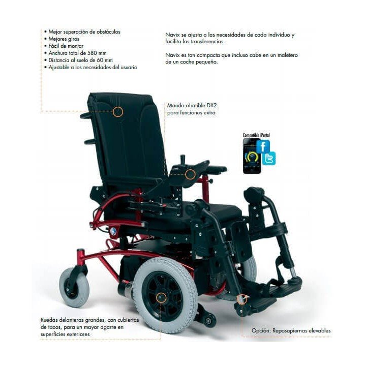 Silla eléctrica NAVIX de tracción delantera