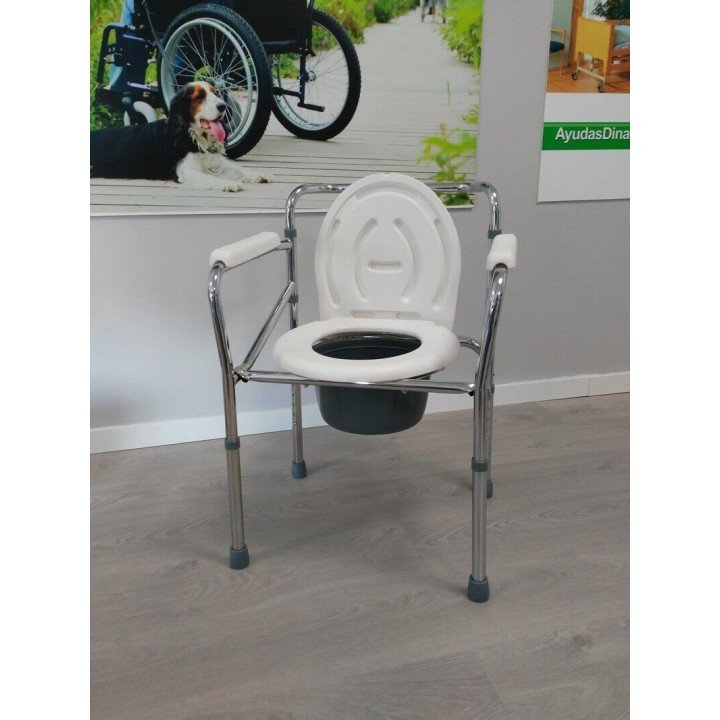 Silla wc plegable regulable en altura