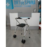 Andador de 2 ruedas plegable con asiento - Ortoespaña