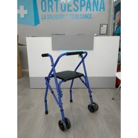 Andador de 2 ruedas plegable con asiento - Ortoespaña