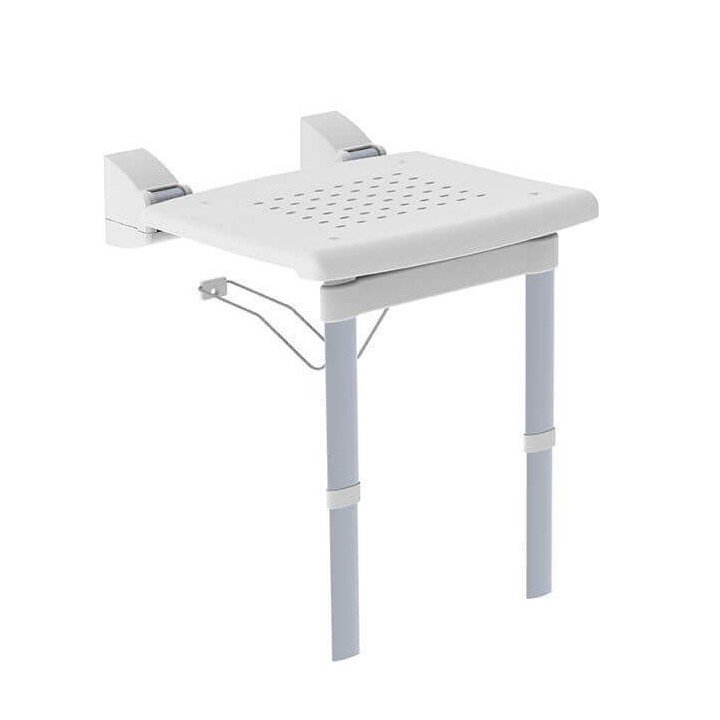 Asiento de ducha abatible 'PROFILO' con patas