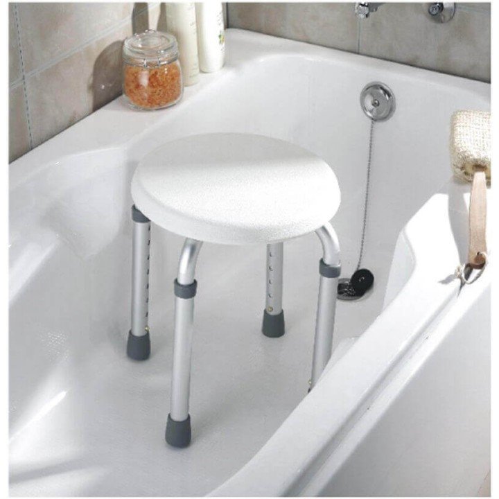 Taburete de ducha redondo de aluminio