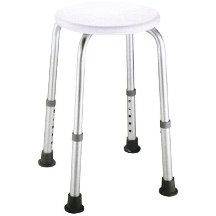 Taburete de ducha redondo de aluminio