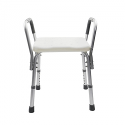 Silla de ducha con reposabrazos acolchados