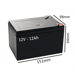 Batería AGM 12V - 12Ah para scooter y silla eléctrica