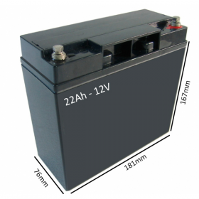 Baterías para Scooter eléctrico MINI CONFORT de 22Ah - 12V - 