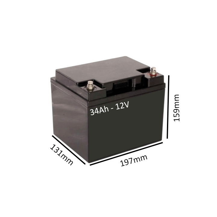 Baterías Silla de ruedas eléctrica ENERGI de 34Ah - 12V