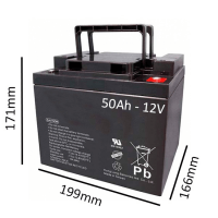 Baterías de GEL para Scooter eléctrico MIDI XLS de 50Ah - 12V - Ortoespaña