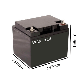 Baterías Silla de ruedas eléctrica SEREN de 34Ah - 12V
