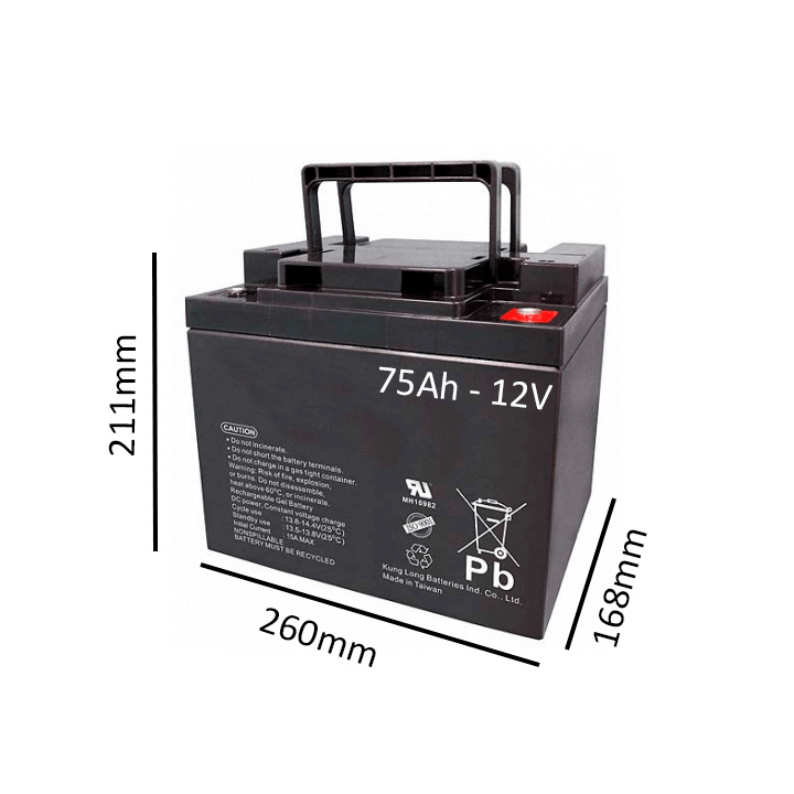 Baterías Scooter eléctrico AMBASSADOR de 75Ah - 12V