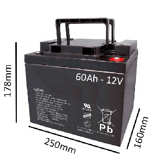 Baterías Silla de ruedas eléctrica B400 de 60Ah - 12V