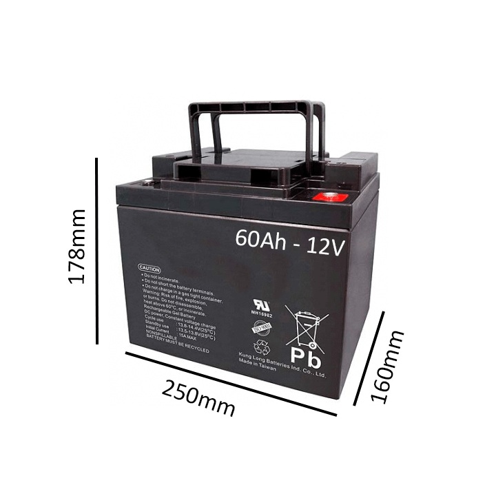 Baterías Silla de ruedas eléctrica B400 de 60Ah - 12V