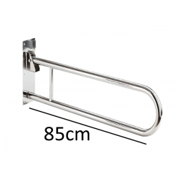 Barra de baño abatible de 85cm en acero inoxidable