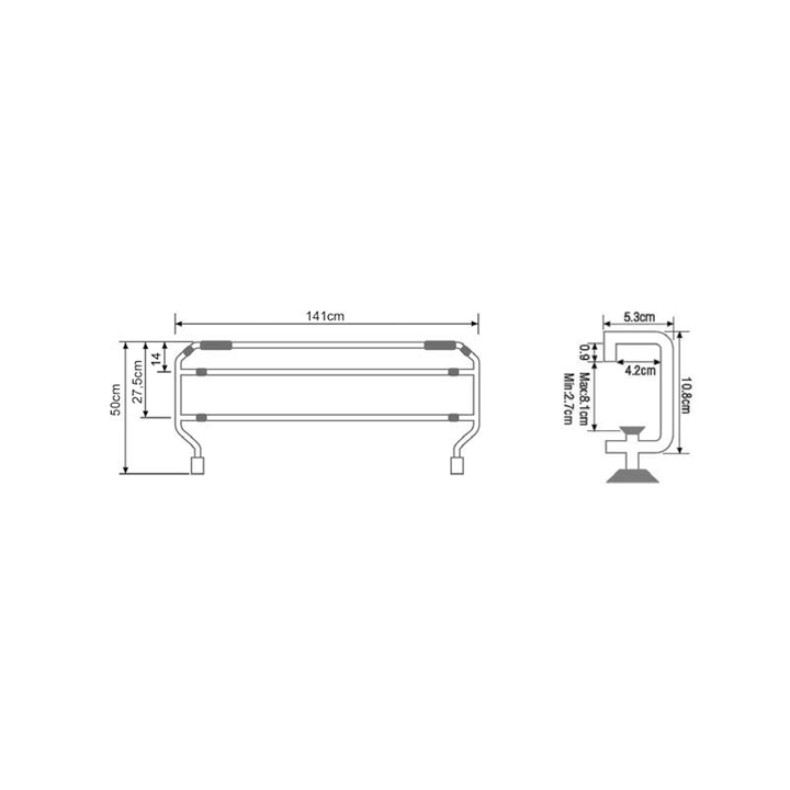 Barandillas plegables Milano de 3 barras pintadas