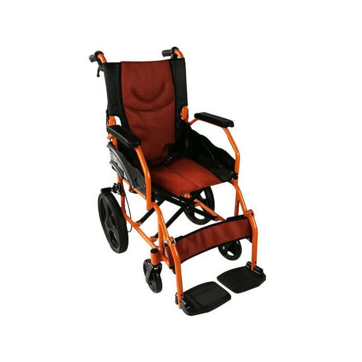 Silla de traslado plegable de aluminio