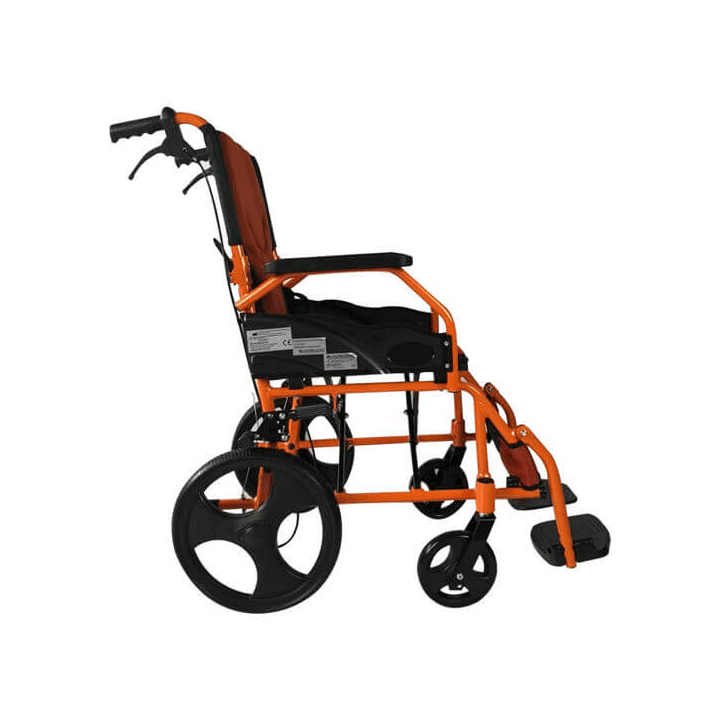Silla de traslado plegable de aluminio