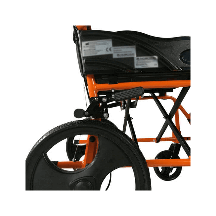 Silla de traslado plegable de aluminio