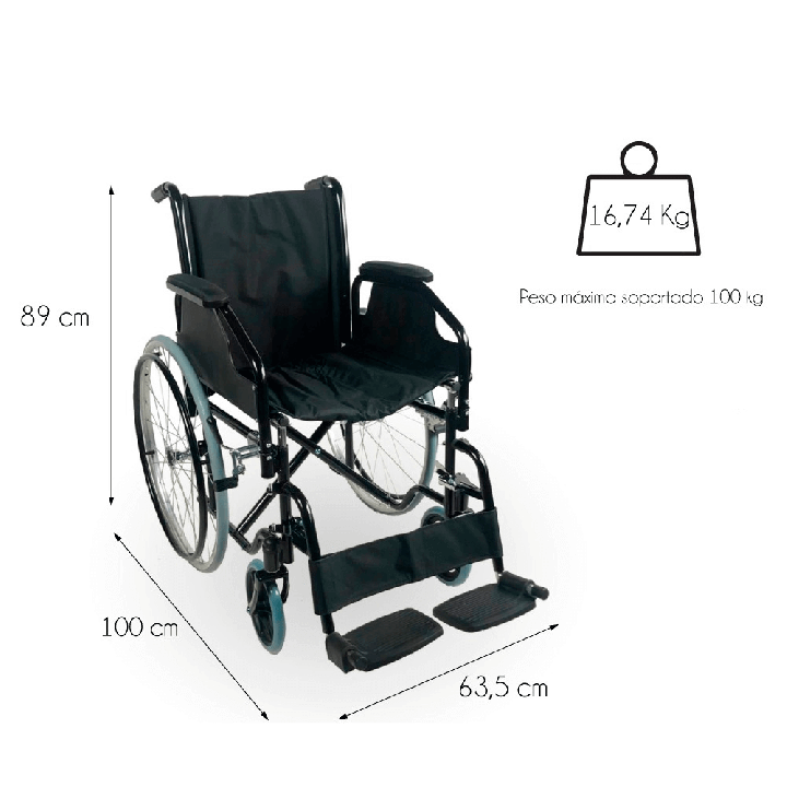 Silla de ruedas plegable autopropulsable