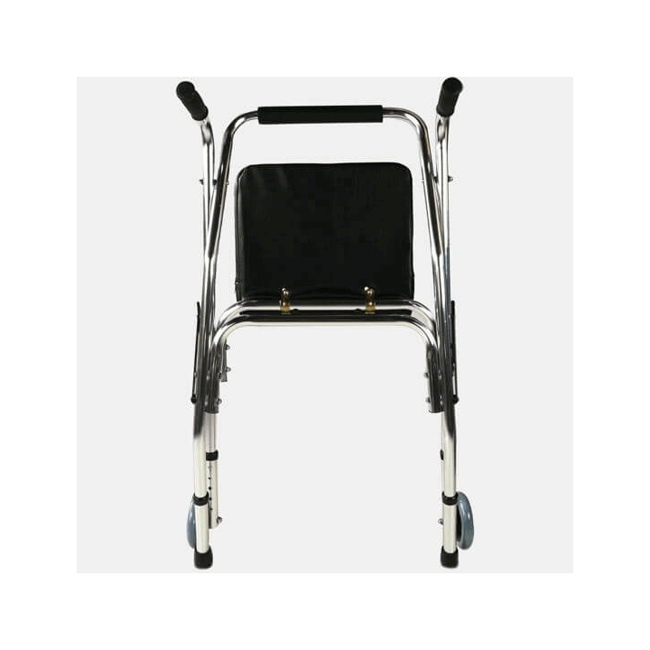 Andador de aluminio con asiento y respaldo
