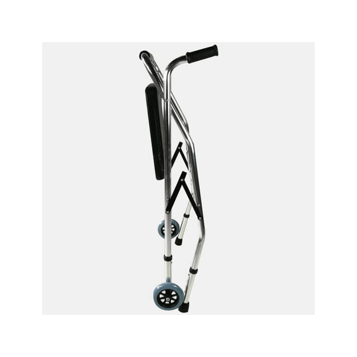 Andador de aluminio con asiento y respaldo
