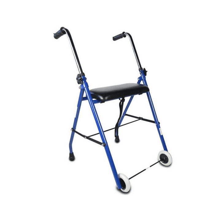 Andador de dos ruedas con asiento