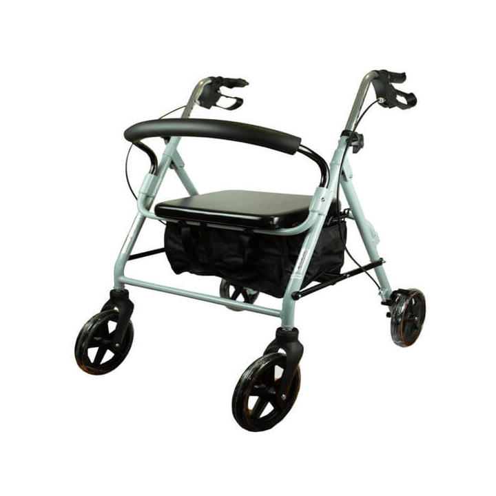 Andador de cuatro ruedas para ancianos