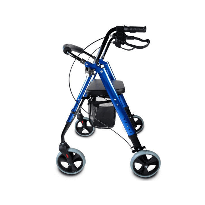 Andador 4 en 1 de aluminio azul