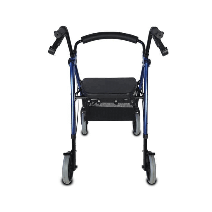 Andador 4 en 1 de aluminio azul