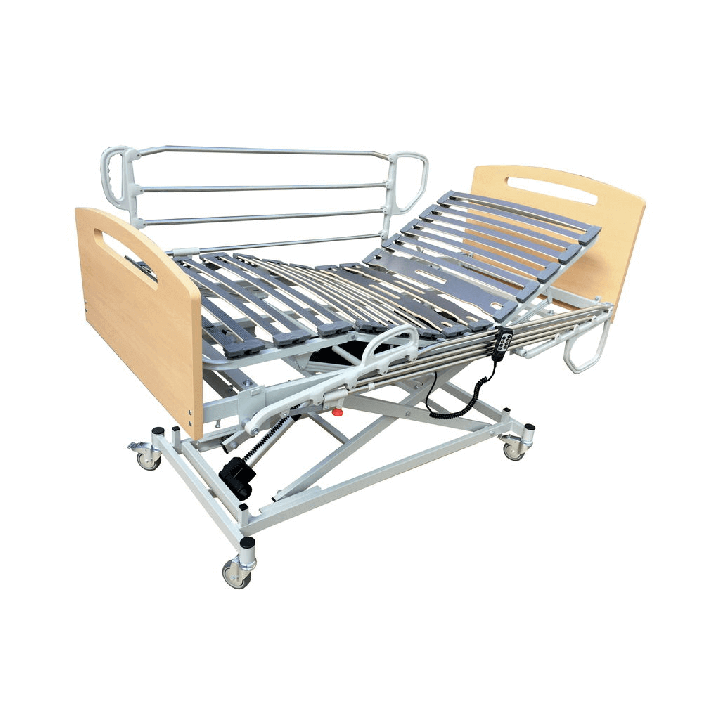Cama geriátrica eléctrica con carro elevador
