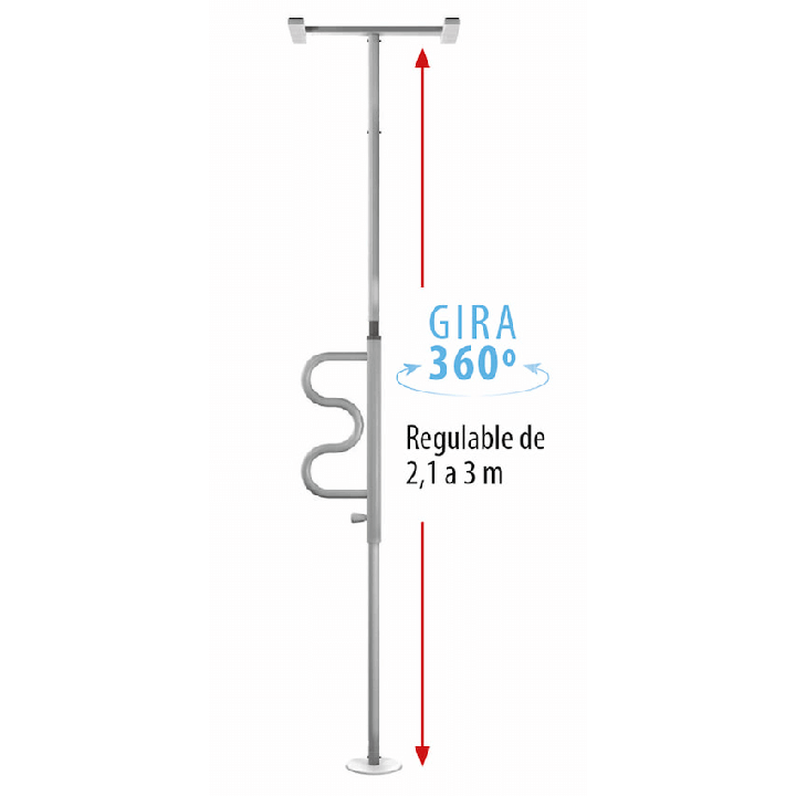 Columna asidera giratoria para incorporarse