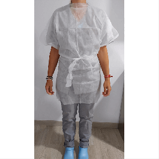 Bata desechable con cinturón (10uds)