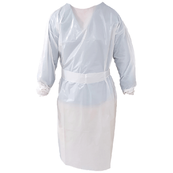 Bata desechable impermeable de polietileno