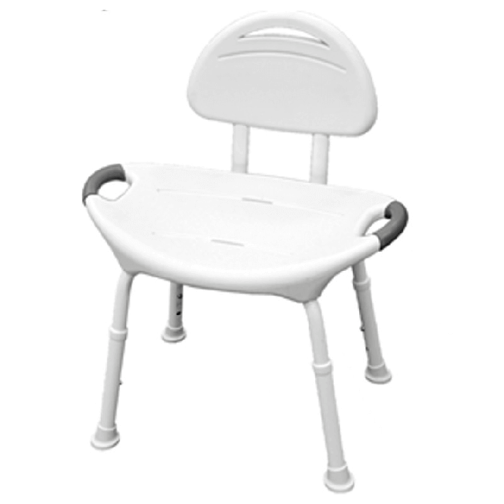 Asiento de ducha con respaldo