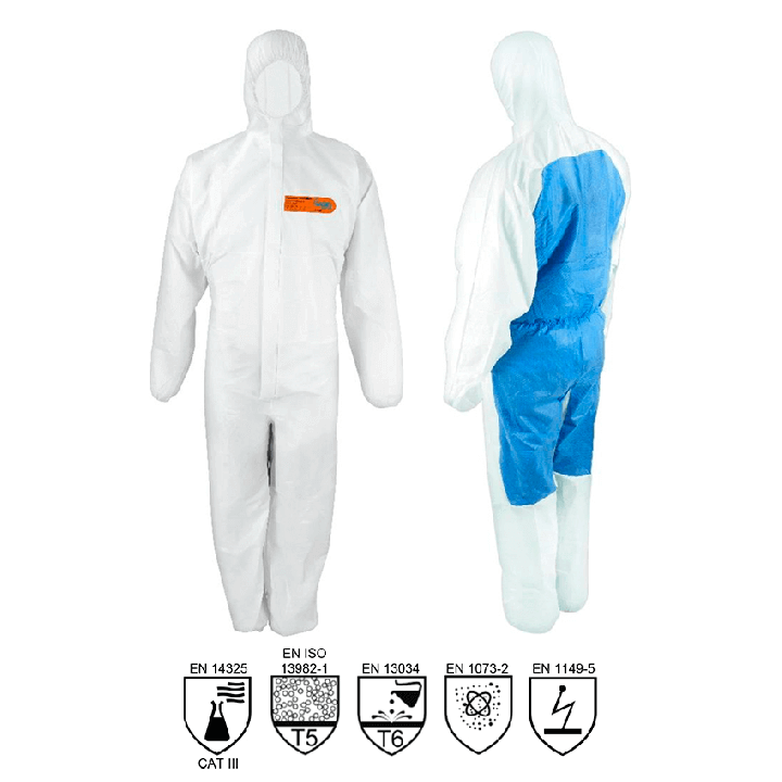Buzo desechable de protección 5-6 EPI CAT III