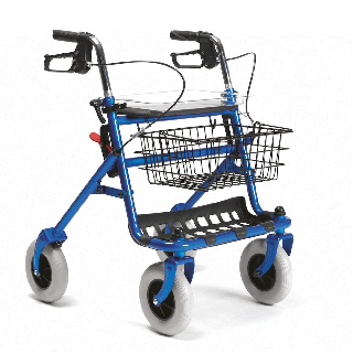 Andador con cesta y mesa 'plexiglas'