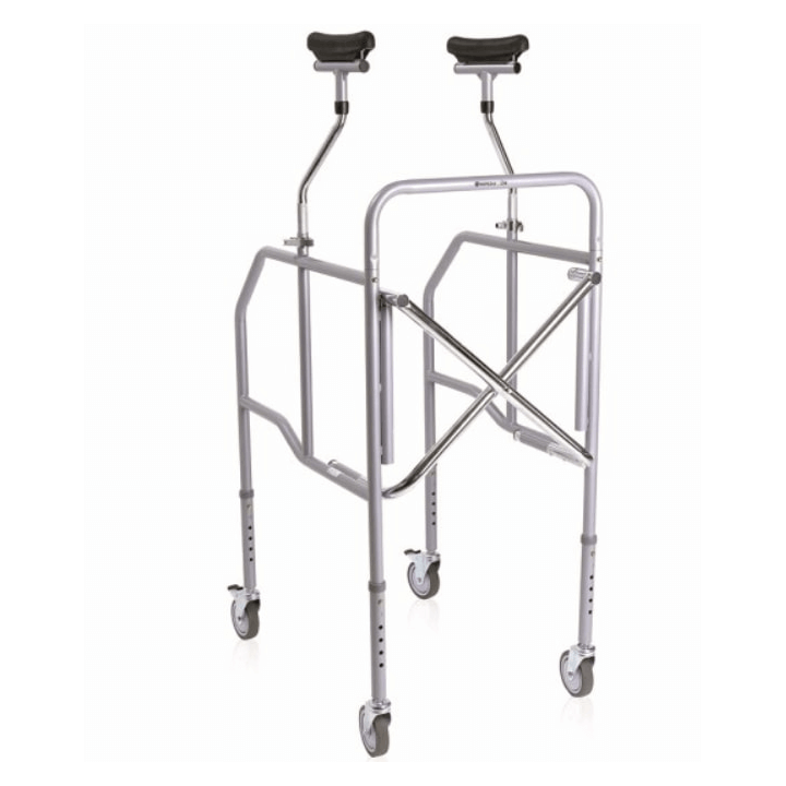 Andador con apoyo axilar plegable